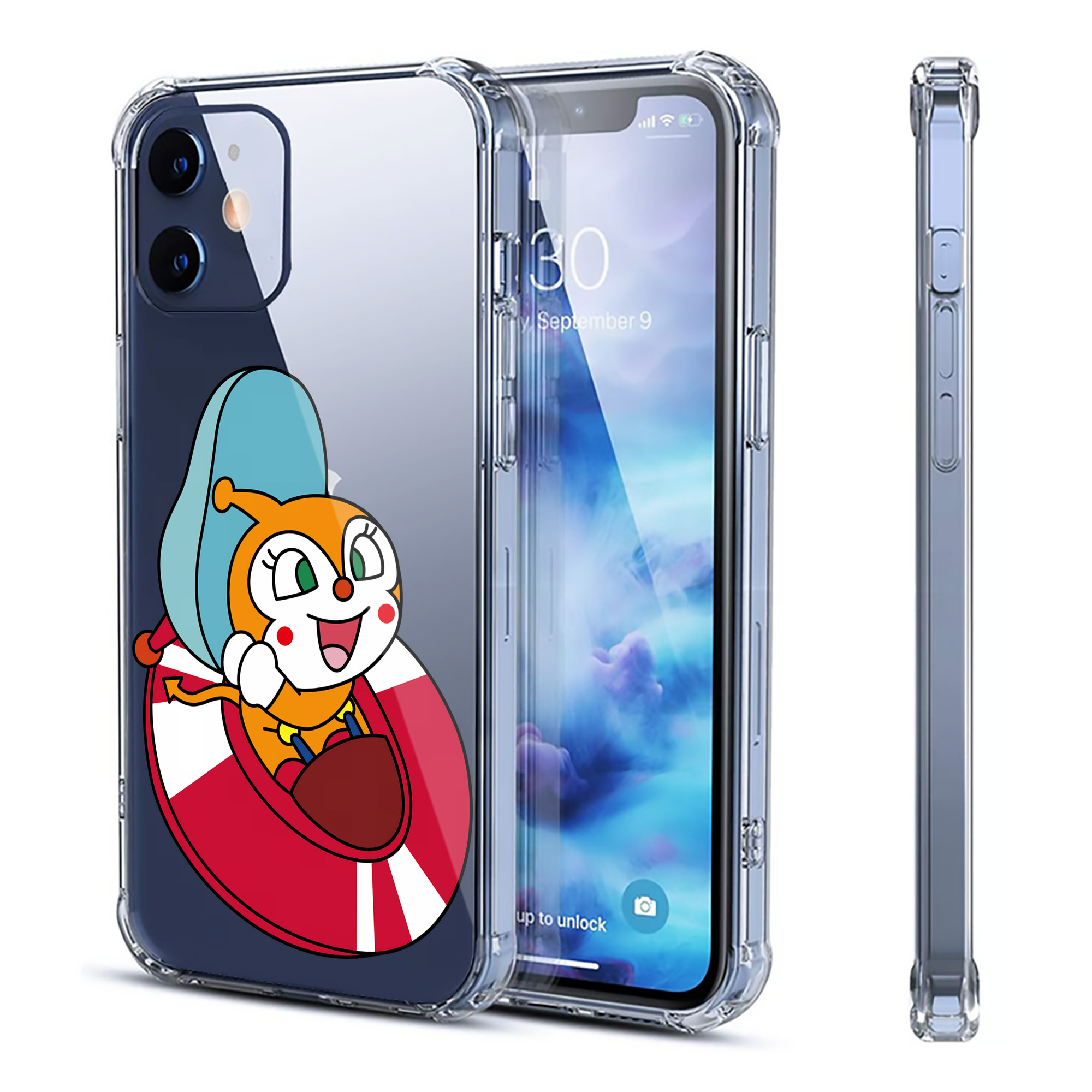 （画像用） アンパンマン Anpanman 【iPhone 12シリーズ対応】透明スマホケース（クリアソフトケース）